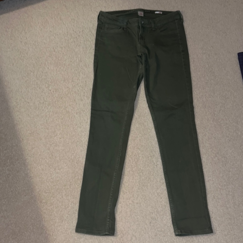 Olive green jeans